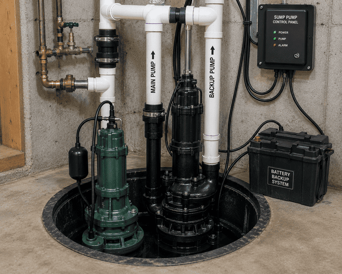 combination sump pump