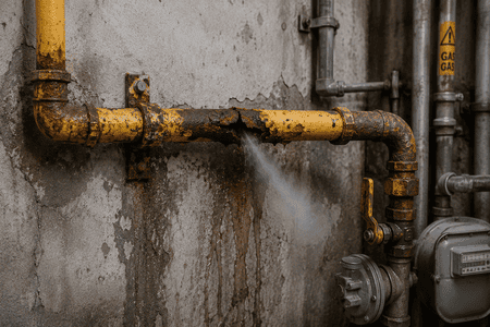 damage gas pipe