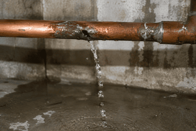 leakage water pipe line